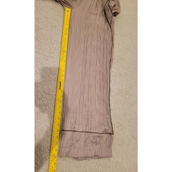 NWT Free People All Out Satin Loose Wide Pants Size Large MSRP $98 Beige Pockets - Picture 8 of 12
